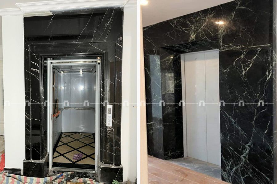 Đá Marble Đen Tia Chớp - Ốp Thang Máy 2