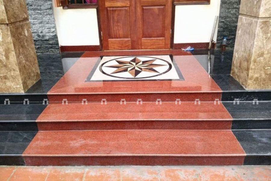 Đá hoa cương Đỏ Ruby Bình Định - Ốp tường, mặt tiền 3