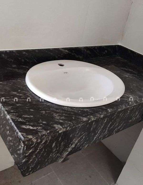 Đá Hoa Cương Đen Nhiệt Đới (Black Markino) - Làm Bàn Bếp, Lavabo 2