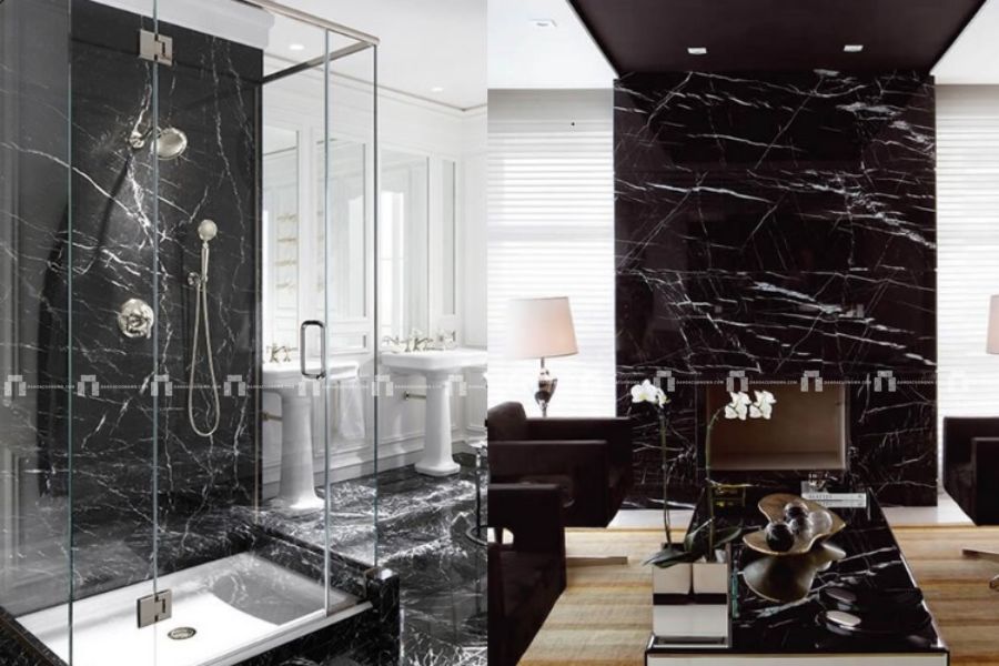 Đá Marble Đen Tia Chớp - Lát Cầu Thang, Lát Sàn 3