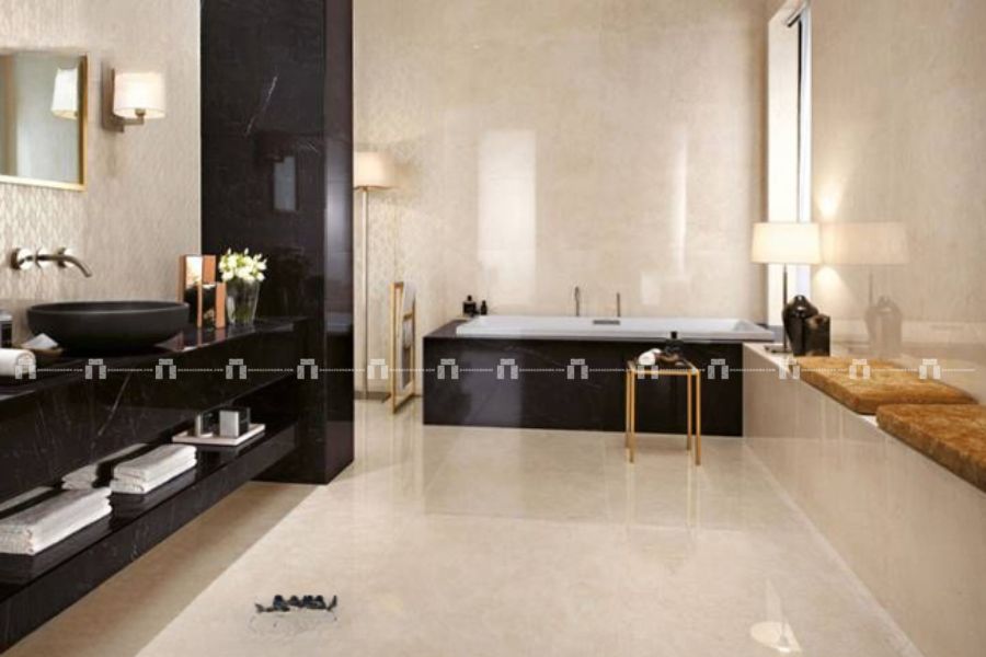 Đá Marble Kem Oman (Cream Oman) Bông Lớn - Ốp Thang Máy 5