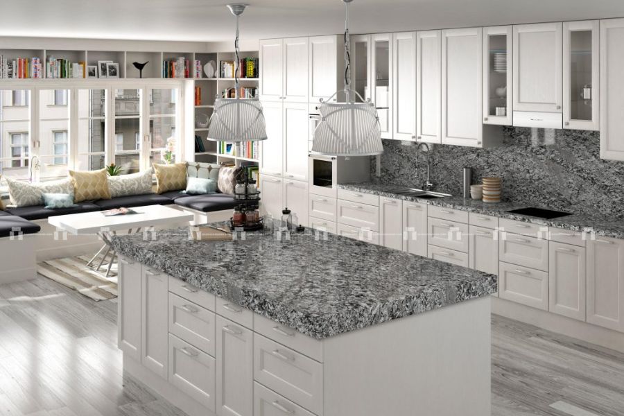 Đá hoa cương trang trí mặt bàn ăn, bàn bếp, quầy bar