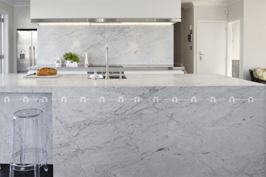 Đá Marble Trắng Bianco Carrara - Ốp Tường, Mặt Tiền 3
