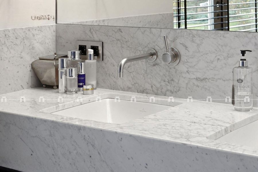 Đá Marble Trắng Bianco Carrara - Làm Bàn Bếp, Lavabo 5