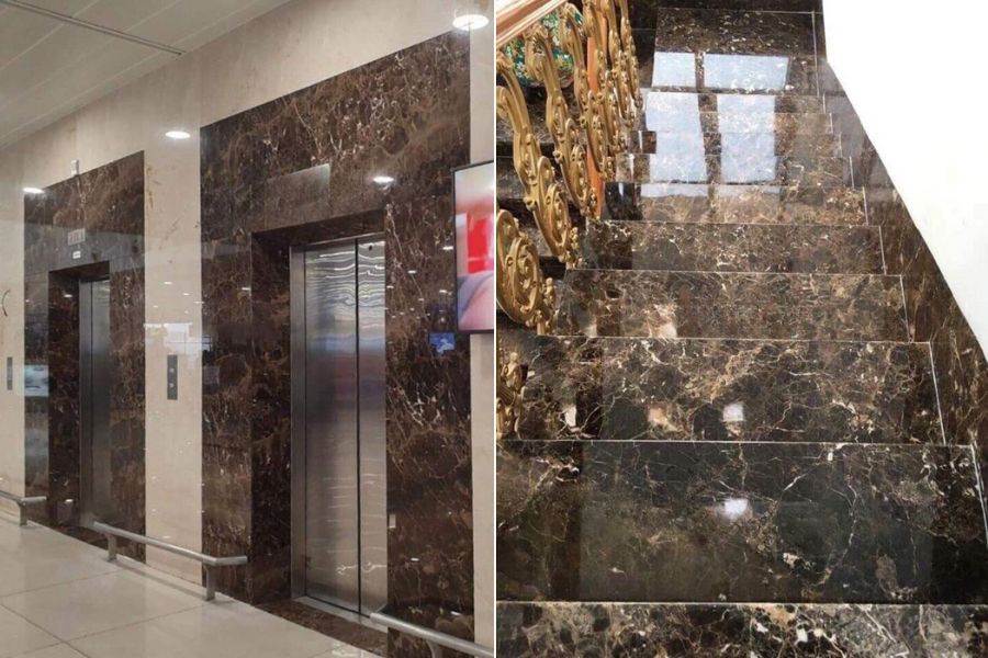 Đá Marble Nâu Hoàng Đế (Dark Emperador) - Lát Cầu Thang, Lát Sàn 3