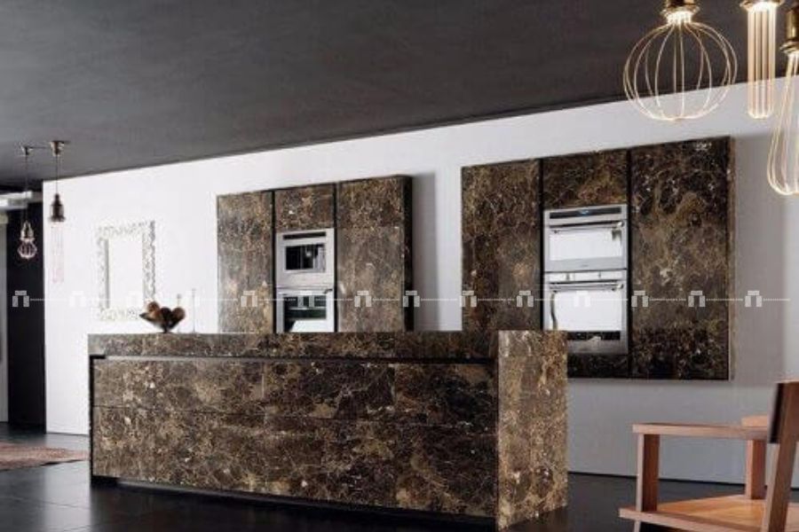 Đá Marble Nâu Hoàng Đế (Dark Emperador) - Ốp Thang Máy 4
