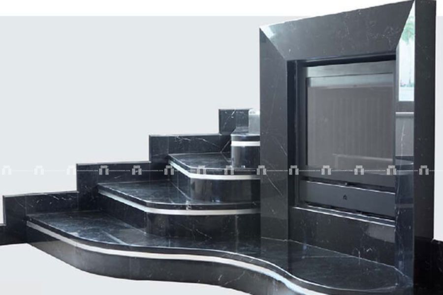 Đá Marble Đen Tia Chớp - Ốp Tường, Mặt Tiền 3