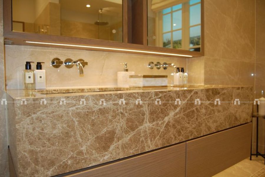 Đá Marble Light Emperador - Ốp Tường, Mặt Tiền 4