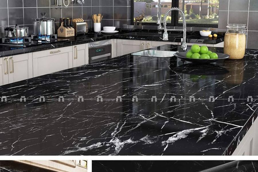 Đá Marble Đen Tia Chớp - Ốp Tường, Mặt Tiền 4