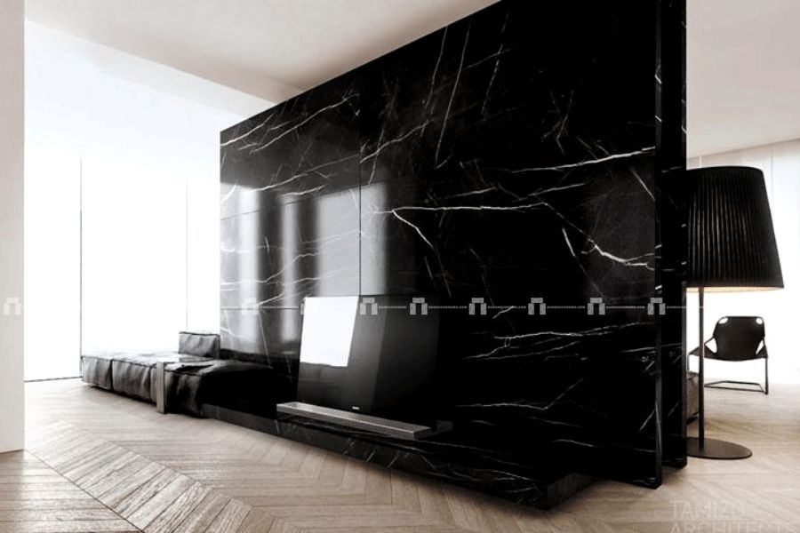 Đá Marble Đen Tia Chớp - Lát Cầu Thang, Lát Sàn 2