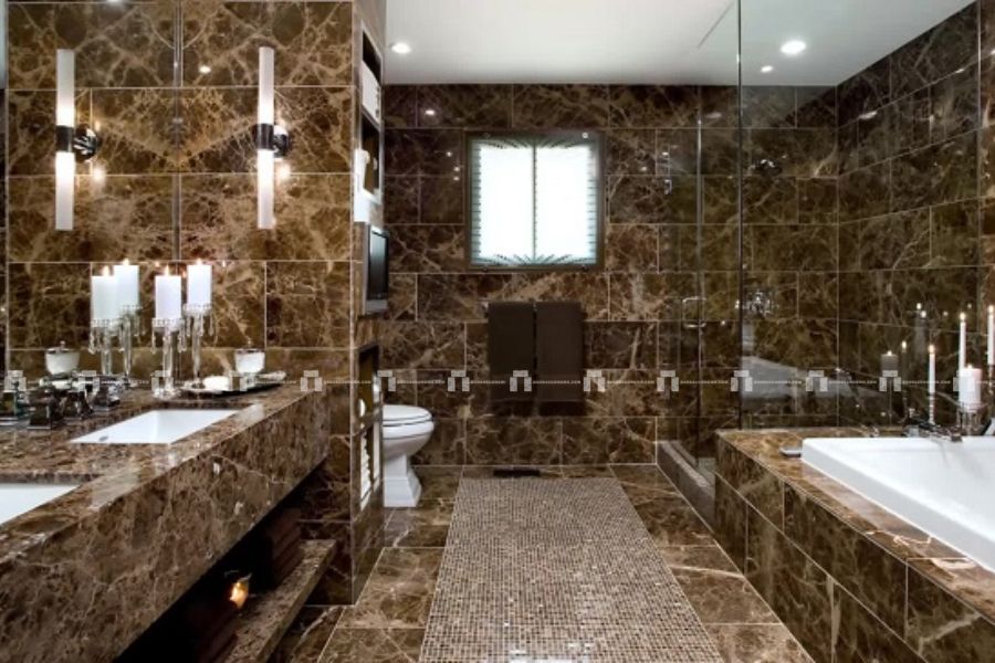 Đá Marble Nâu Hoàng Đế (Dark Emperador) -  Làm Bàn Bếp, Lavabo 4