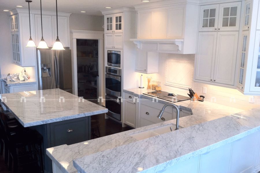 Đá Marble Trắng Bianco Carrara - Làm Bàn Bếp, Lavabo 6