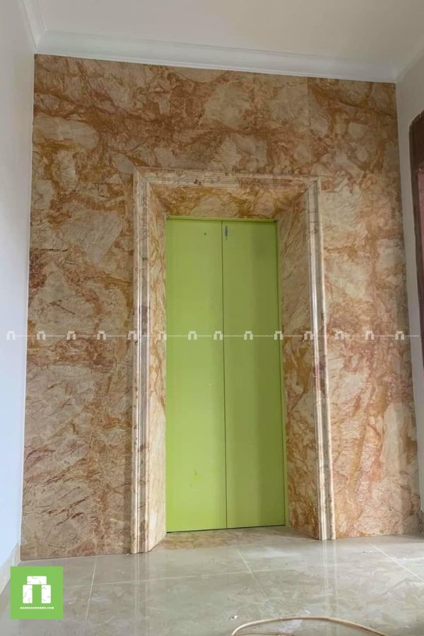 Thi công ốp đá thang máy quý phái