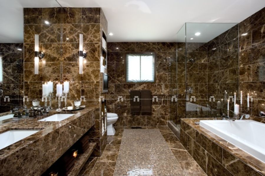 Đá Marble Nâu Hoàng Đế (Dark Emperador) - Đá Ốp Tường, Mặt Tiền 5