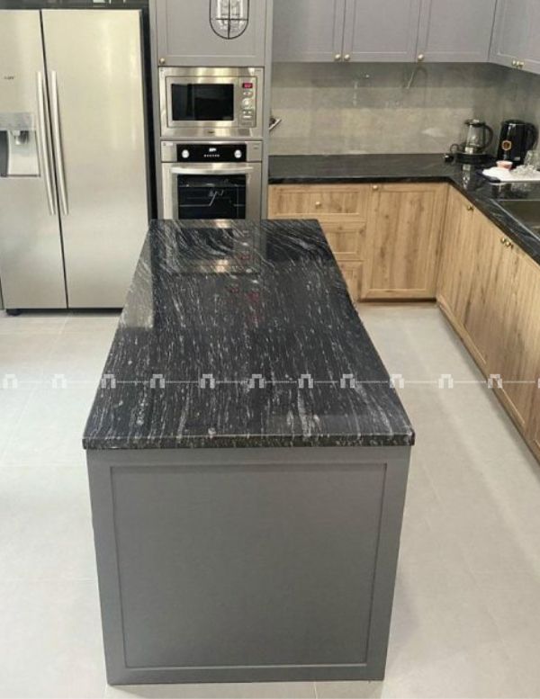 Đá Hoa Cương Đen Nhiệt Đới (Black Markino) - Làm Bàn Bếp, Lavabo 4