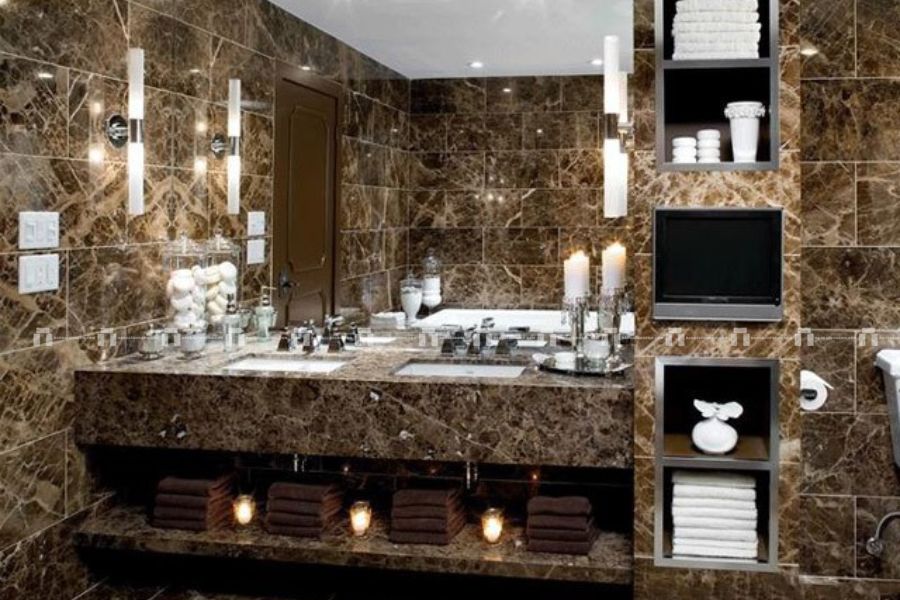 Đá Marble Nâu Hoàng Đế (Dark Emperador) - Lát Cầu Thang, Lát Sàn 5