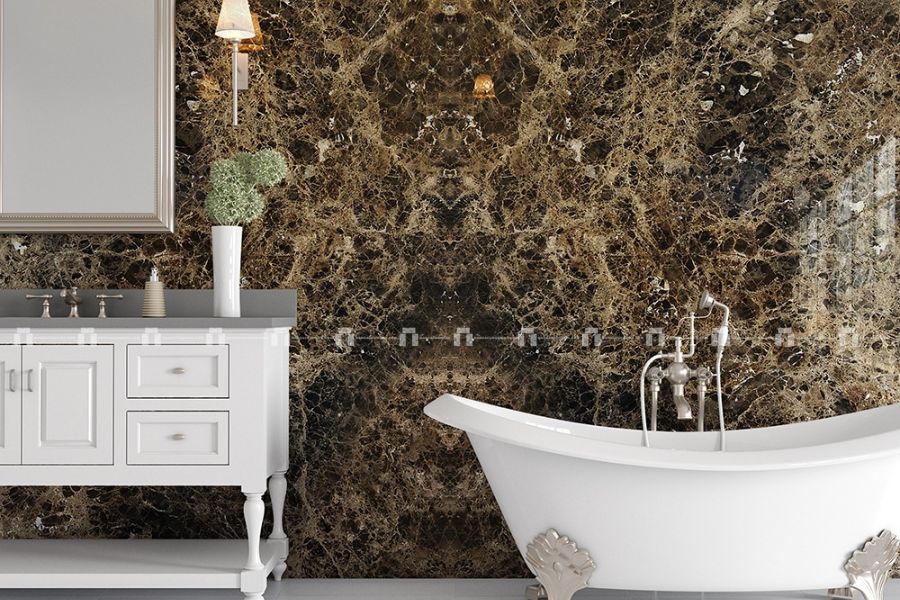 Đá Marble Nâu Hoàng Đế (Dark Emperador) - Đá Ốp Tường, Mặt Tiền 6