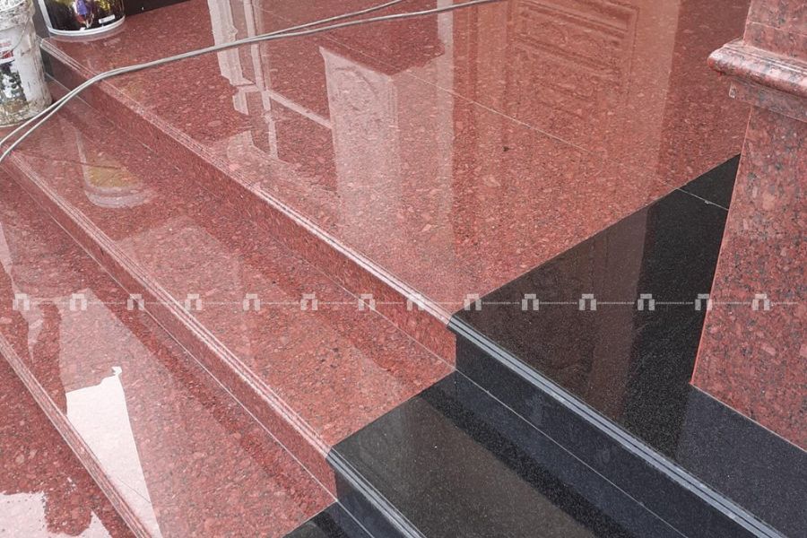 Đá hoa cương Đỏ Ruby Bình Định - Ốp tường, mặt tiền 2