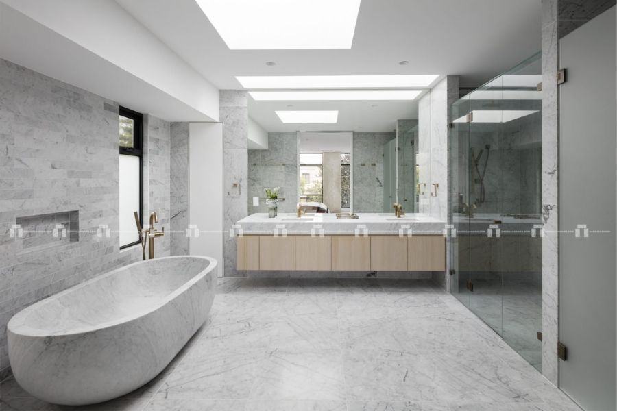 Đá Marble Trắng Bianco Carrara - Ốp Tường, Mặt Tiền 5