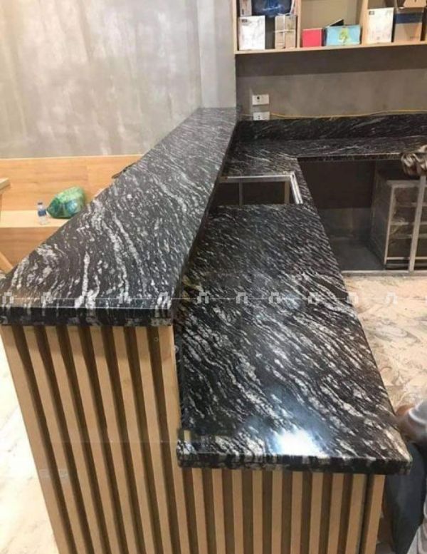 Đá Hoa Cương Đen Nhiệt Đới (Black Markino) - Làm Bàn Bếp, Lavabo 5