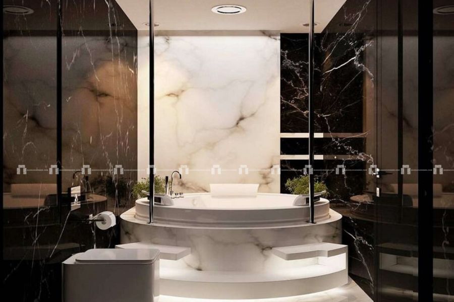 Đá Marble Đen Tia Chớp - Lát Cầu Thang, Lát Sàn 5