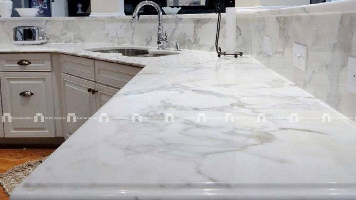 Đá Granite Trắng Vân Mây Nhân Tạo - Làm Bàn Bếp - dày 14mm 5