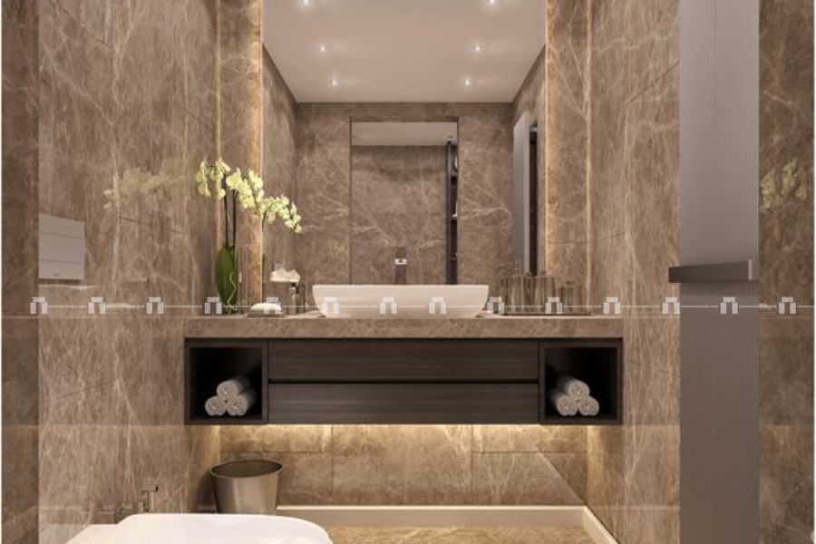 Đá Marble Light Emperador - Ốp Tường, Mặt Tiền 5