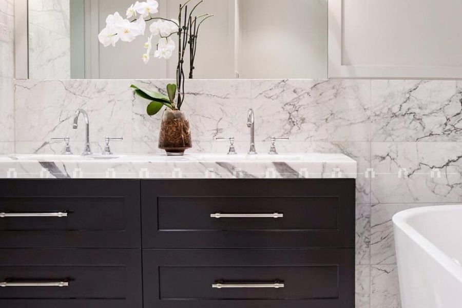 Đá Marble Trắng Bianco Carrara - Ốp Tường, Mặt Tiền 6