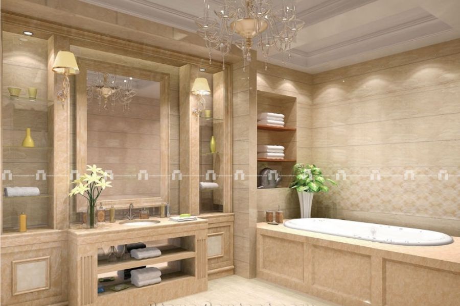 Đá Marble Kem Oman (Cream Oman) - Lát Cầu Thang, Lát Sàn 6