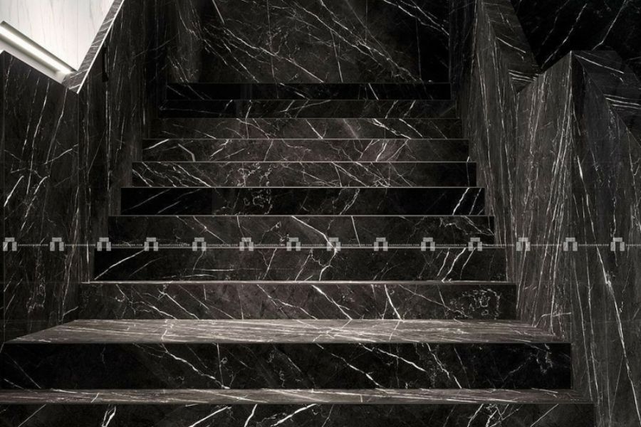 Đá Marble Đen Tia Chớp - Ốp Tường, Mặt Tiền 5