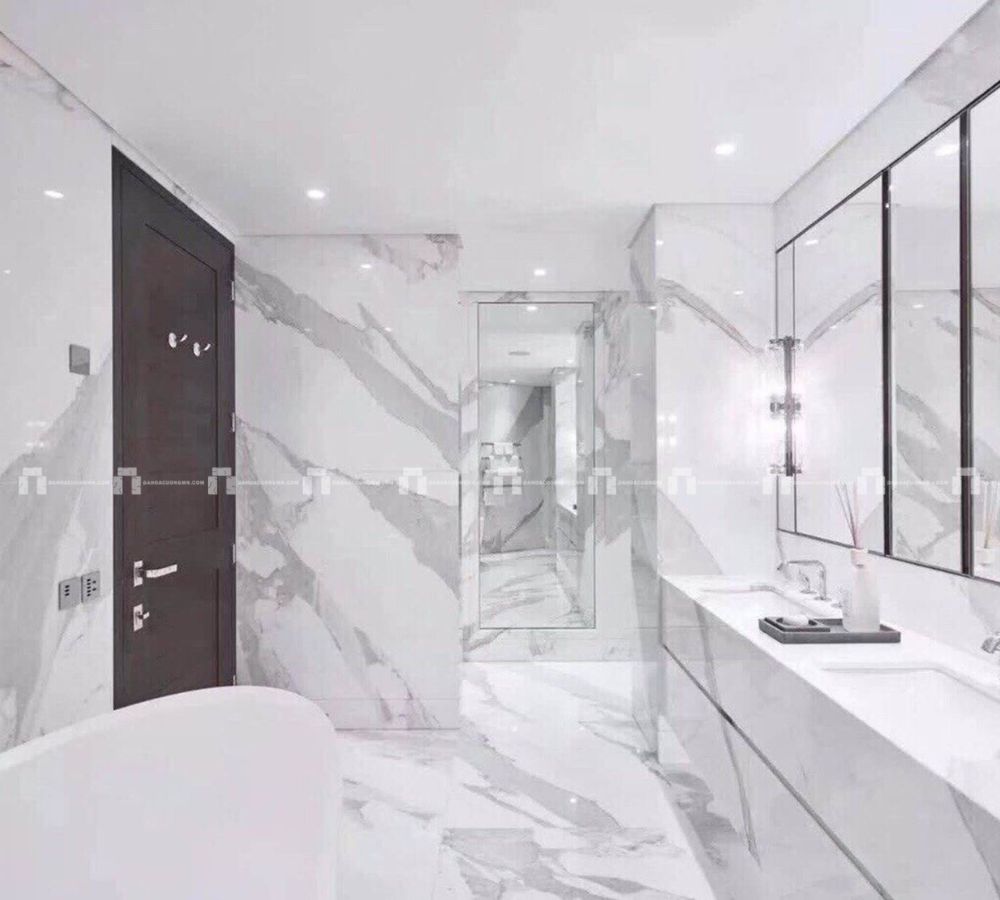 Đá Granite Trắng Vân Mây Nhân Tạo - Ốp Tường - Dày 18mm 5