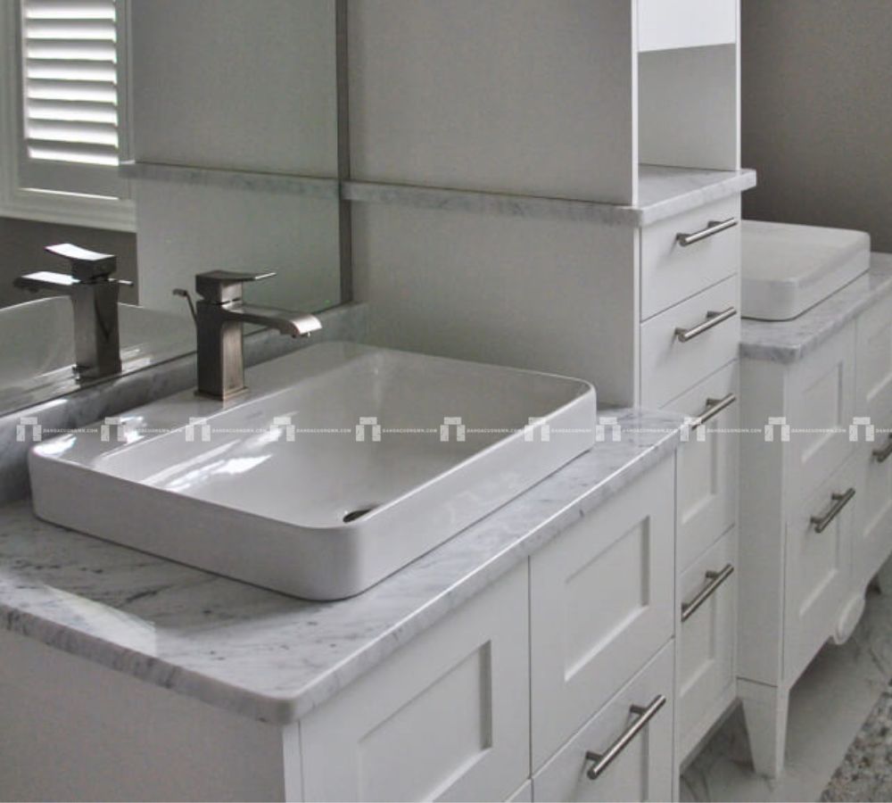 Đá Marble Trắng Bianco Carrara - Làm Bàn Bếp, Lavabo